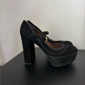 Marni Black and Green Platform Heels
